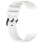 Vertical Pattern Black Buckle Silicone Watch Band - Image 8
