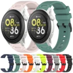 Vertical Pattern Black Buckle Silicone Watch Band - Image 2