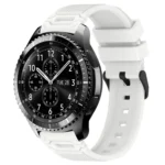 Vertical Pattern Black Buckle Silicone Watch Band