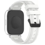 Vertical Pattern Black Buckle Silicone Watch Band - Image 6