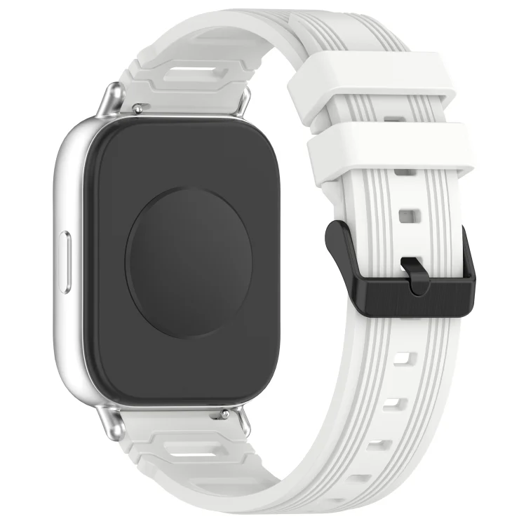 SYA002770801A_1.webp Vertical Pattern Black Buckle Silicone Watch Band - Image 6