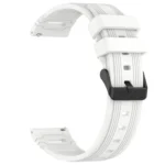Vertical Pattern Black Buckle Silicone Watch Band - Image 7