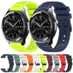 Vertical Pattern Black Buckle Silicone Watch Band - Image 2