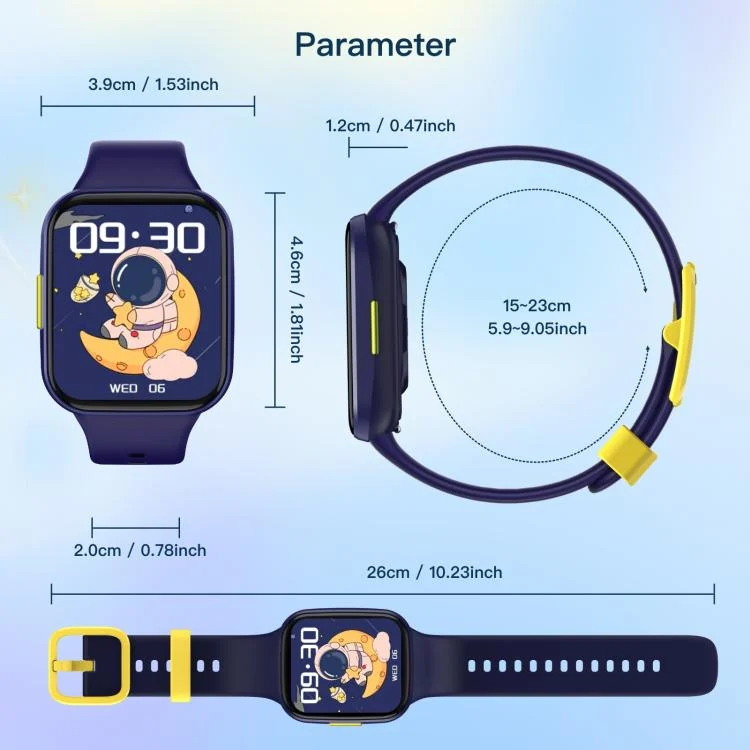 SYA0027732_B1.webp Wish 6 1.69 inch TFT Color Screen IP68 Waterproof Children Companion Smart Watch - Image 2