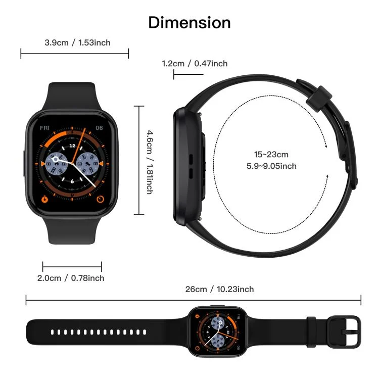 SYA0027775_B15.webp Q23 Pro 1.83 inch Color Screen IP68 Waterproof Bluetooth Call Smart Watch, Support Health Monitoring - Image 16