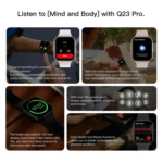 Q23 Pro 1.83 inch Color Screen IP68 Waterproof Bluetooth Call Smart Watch, Support Health Monitoring - Image 3