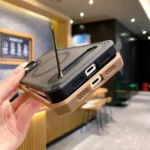 Skin Feel Frameless MagSafe PC Phone Case with Fold Holder, For iPhone 16 Pro Max, For iPhone 16 Pro, For iPhone 16 Plus, For iPhone 16 - Image 5