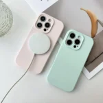 PU Hybrid TPU MagSafe IC Chip Phone Case, For iPhone 14 Pro Max, For iPhone 13 Pro Max - Image 2