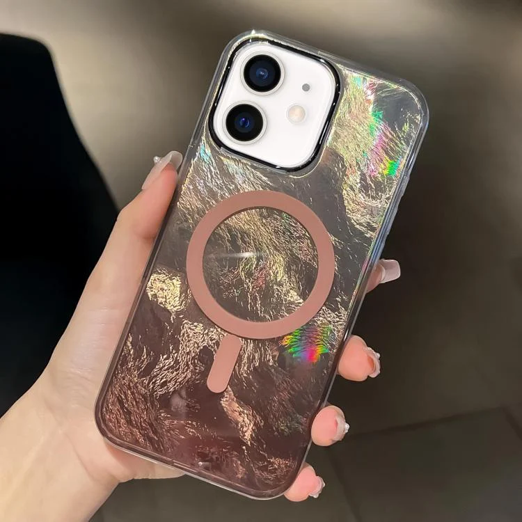 Plating Gradient Glacier Texture MagSafe Phone Case, For iPhone 11