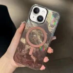 Plating Gradient Glacier Texture MagSafe Phone Case, For iPhone 14 Plus, For iPhone 14