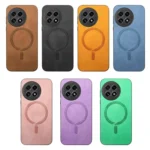 Solid Color Retro Magsafe PU Back Cover Phone Case, For OnePlus Ace 5 / 5 Pro, For OnePlus 13 - Image 7