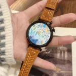 Heart-Shaped Embossed 18mm Leather Watch Band - Image 4