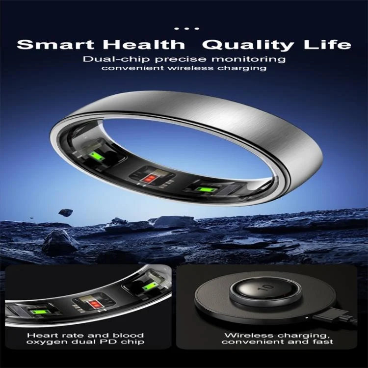 SYA0027932_B1.webp R10 SIZE 9 Smart Ring, Support Heart Rate / Blood Oxygen / Sleep / Multiple Sports Modes - Image 2