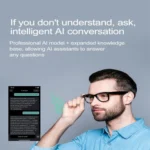 W100 Smart Glasses, Support AI Conversation / AI Intelligent Translation / Bluetooth Call - Image 3
