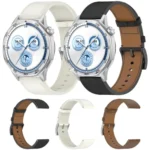 Press Button 22mm Leather Watch Band - Image 2