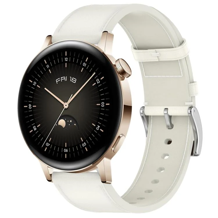 Press Button 20mm Leather Watch Band