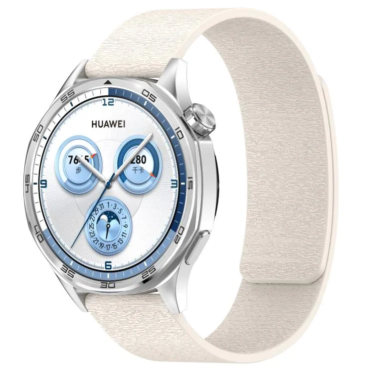 Cloud Wood Grain 18mm Silicone Magnetic Watch Band
