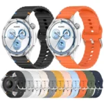 Wavy Grain Stitched 20mm Silicone Watch Band - Image 2