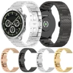 Twill Texture Stainless Steel Metal Watch Band - Image 2