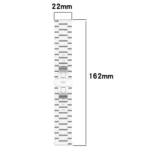 Twill Texture Stainless Steel Metal Watch Band - Image 3