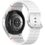Wavy Grain Stitched Silver Buckle Silicone Watch Band - Image 6