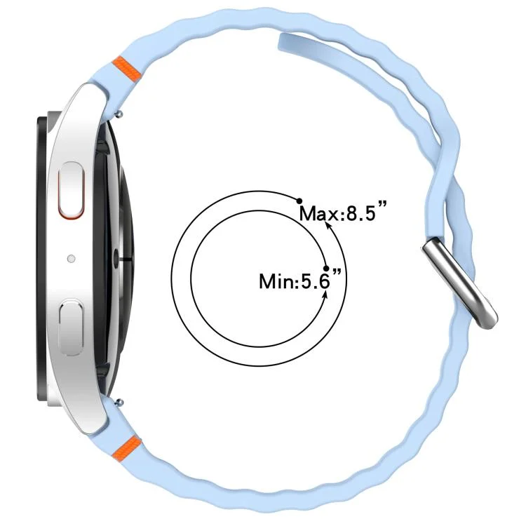 SYA0027971_B2.webp Wavy Grain Stitched Silver Buckle Silicone Watch Band - Image 3
