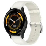 Press Button 22mm Leather Watch Band