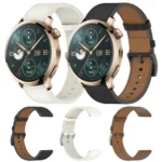 Press Button 22mm Leather Watch Band - Image 2