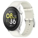 Press Button 22mm Leather Watch Band