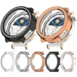 Single Row Diamond Half Coverage PC Hollow Watch Protective Case - Image 2