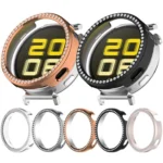 Single Row Diamond Half Coverage PC Hollow Watch Protective Case - Image 2