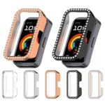 Single Row Diamond Half Coverage PC Hollow Watch Protective Case - Image 2