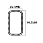 Single Row Diamond Half Coverage PC Hollow Watch Protective Case - Image 3