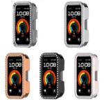 Single Row Diamond Half Coverage PC Hollow Watch Protective Case - Image 5