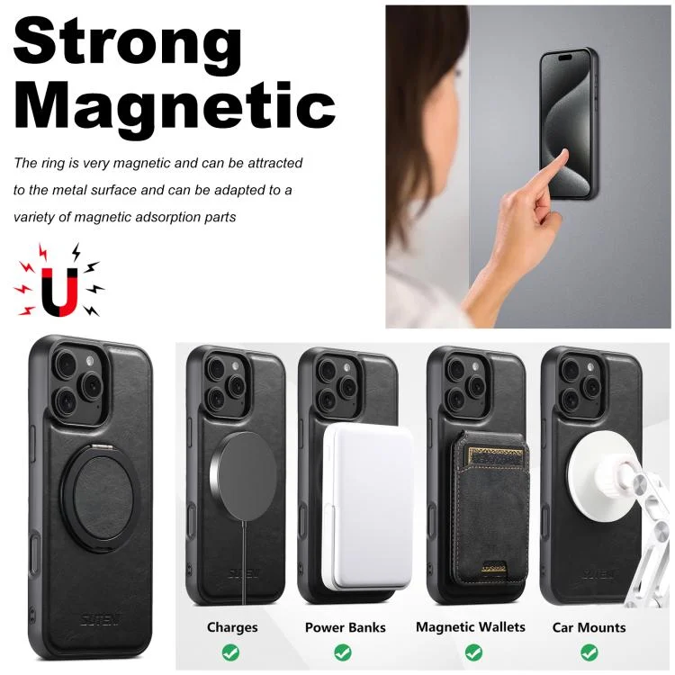 SYA002803013A_2.webp Suteni G3 Oil Wax 360 Rotation Holder MagSafe Back Phone Case, For iPhone 13 Pro Max, For iPhone 13 Pro, For iPhone 13, For iPhone 12, For iPhone 12 Pro Max, For iPhone 12 Pro - Image 5