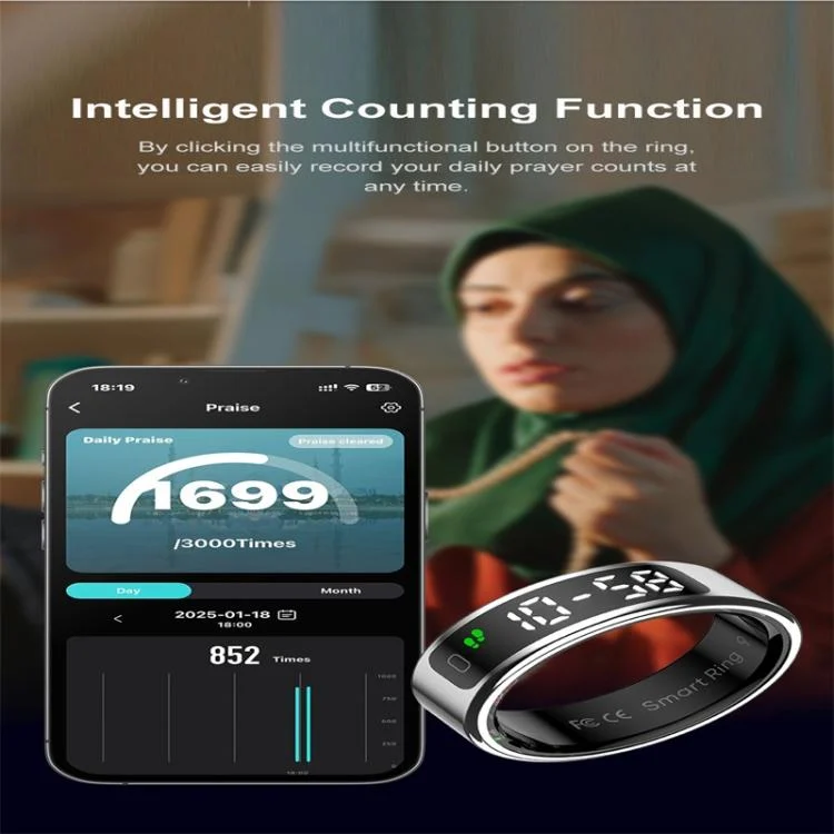 SYA0028036_B3.webp R11 SIZE 10 Smart Ring, Support Heart Rate / Blood Oxygen / Sleep / Multiple Sports Modes - Image 4