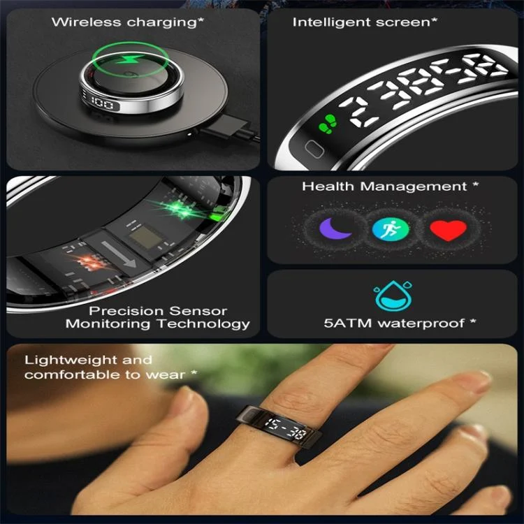 SYA0028038_B2.webp R11 SIZE 12 Smart Ring, Support Heart Rate / Blood Oxygen / Sleep / Multiple Sports Modes - Image 3