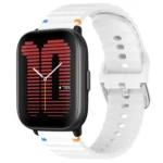 Wavy Grain Stitched 20mm Silicone Watch Band