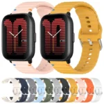 Wavy Grain Stitched 20mm Silicone Watch Band - Image 2