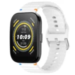 Wavy Grain Stitched 22mm Silicone Watch Band