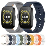 Wavy Grain Stitched 22mm Silicone Watch Band - Image 2