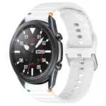 Wavy Grain Stitched 22mm Silicone Watch Band