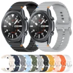 Wavy Grain Stitched 22mm Silicone Watch Band - Image 2