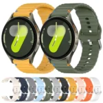 Wavy Grain Stitched 20mm Silicone Watch Band - Image 2