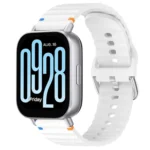 Wavy Grain Stitched 22mm Silicone Watch Band