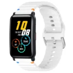 Wavy Grain Stitched 20mm Silicone Watch Band