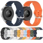 Wavy Grain Stitched 20mm Silicone Watch Band - Image 3