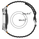 Wavy Grain Stitched 20mm Silicone Watch Band - Image 4