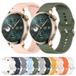 Wavy Grain Stitched 22mm Silicone Watch Band - Image 2