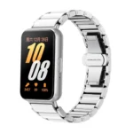 Butterfly Buckle Ceramic White Metal Watch Band